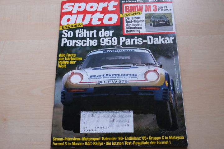 Deckblatt Sport Auto (01/1986)